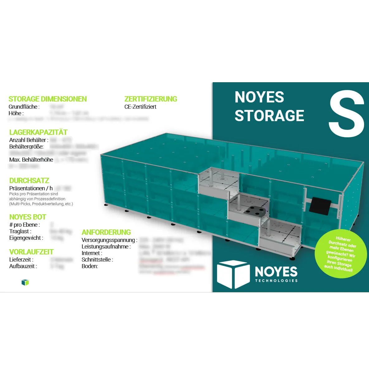 Datenblatt „Noyes Storage S“ | 84 – 672 Produkte